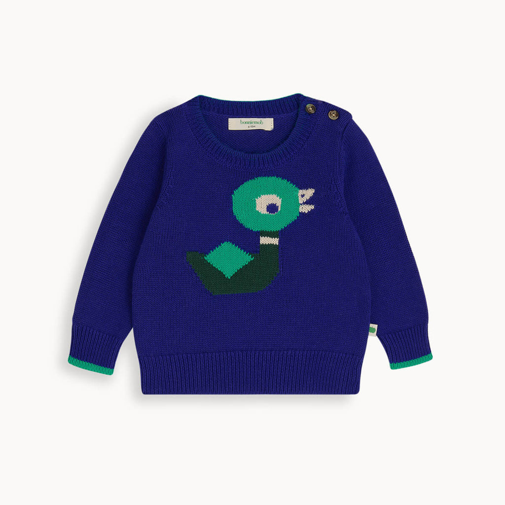 Arwen - Blueberry Duck Knit Sweater