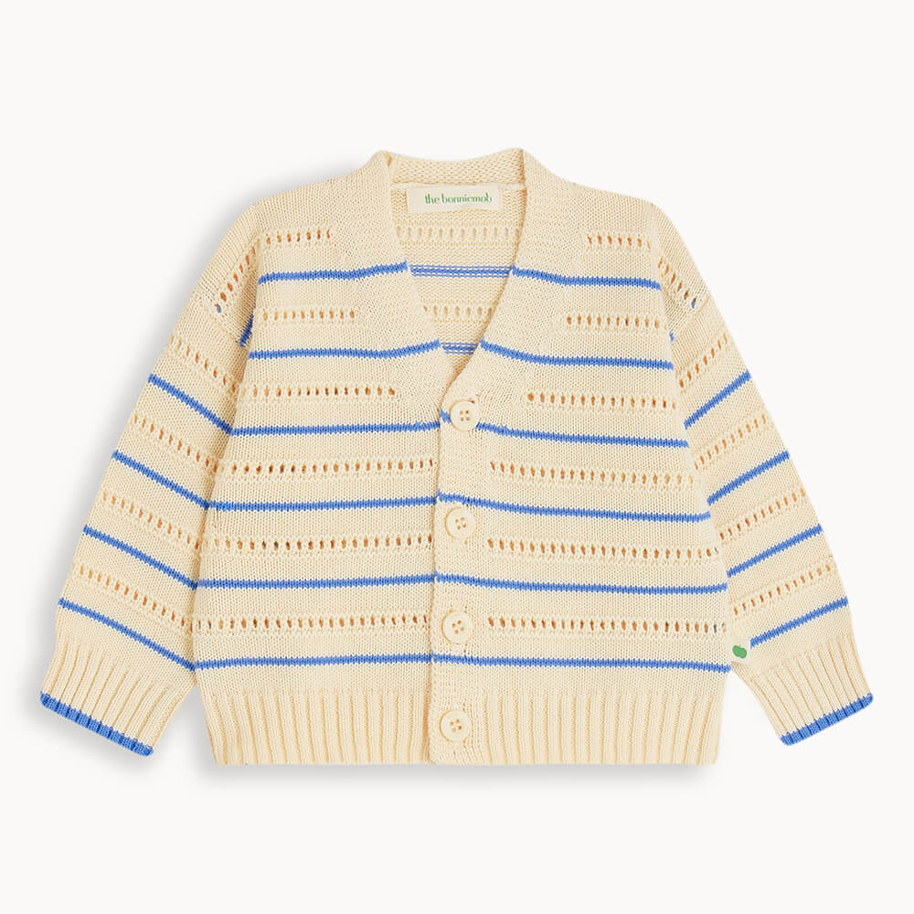 Como - Blue Stripe Knit Baby & Kids Cardigan