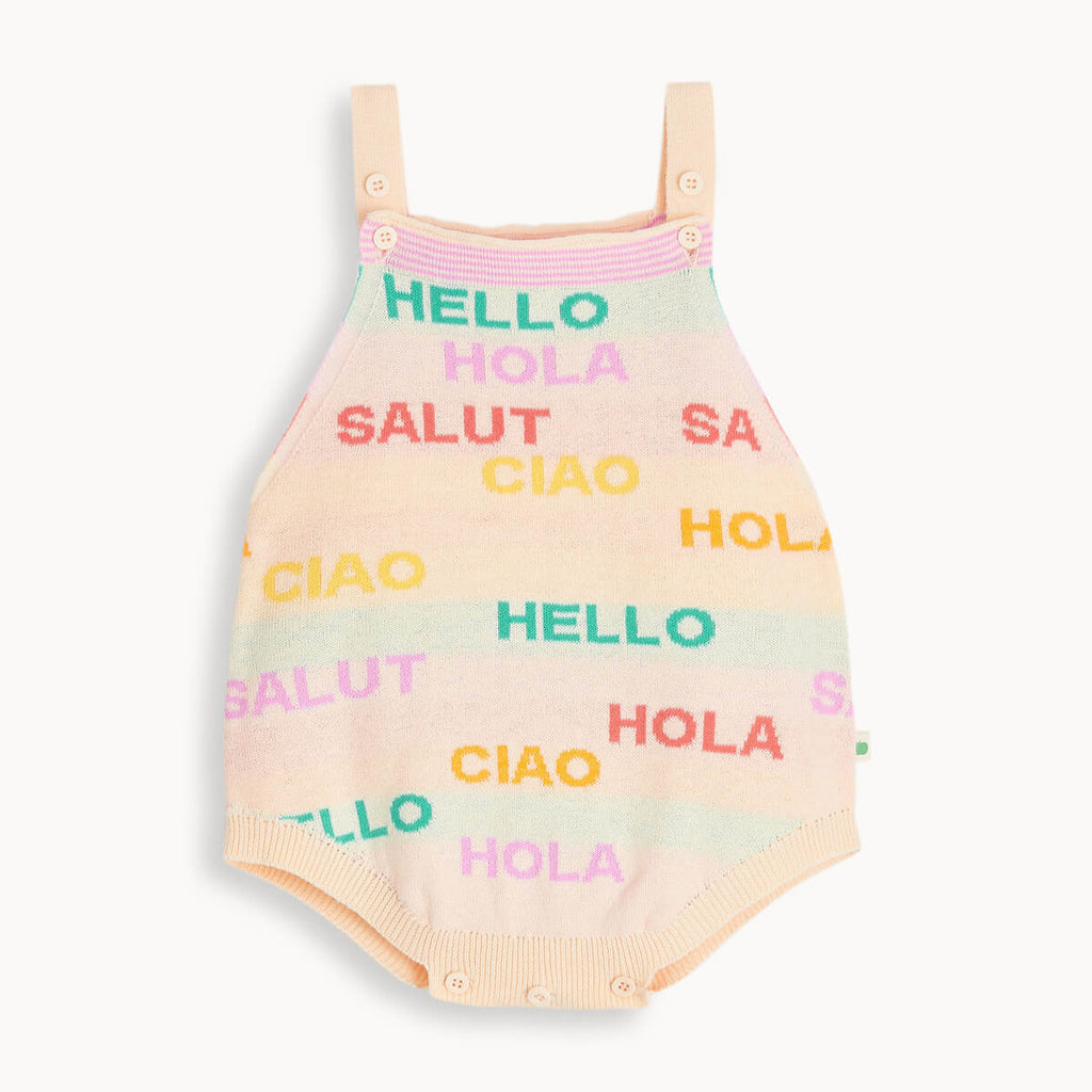 Positano - Rainbow Cream Knit Baby Romper