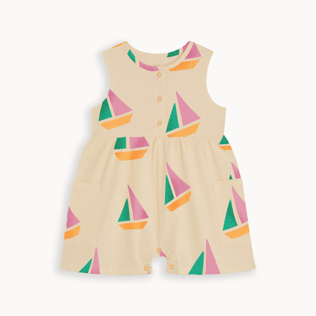 Tito - Pink Sailboat Baby & Kids Shorty Playsuit