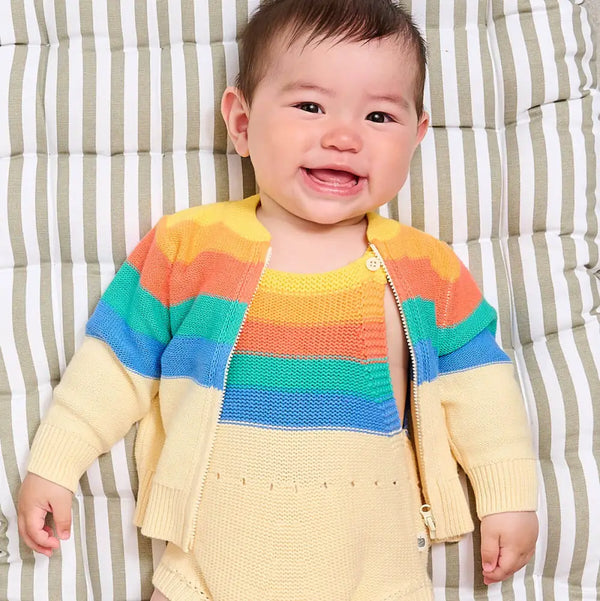 Barnacle - Rainbow Stripe Cardigan - The bonniemob 