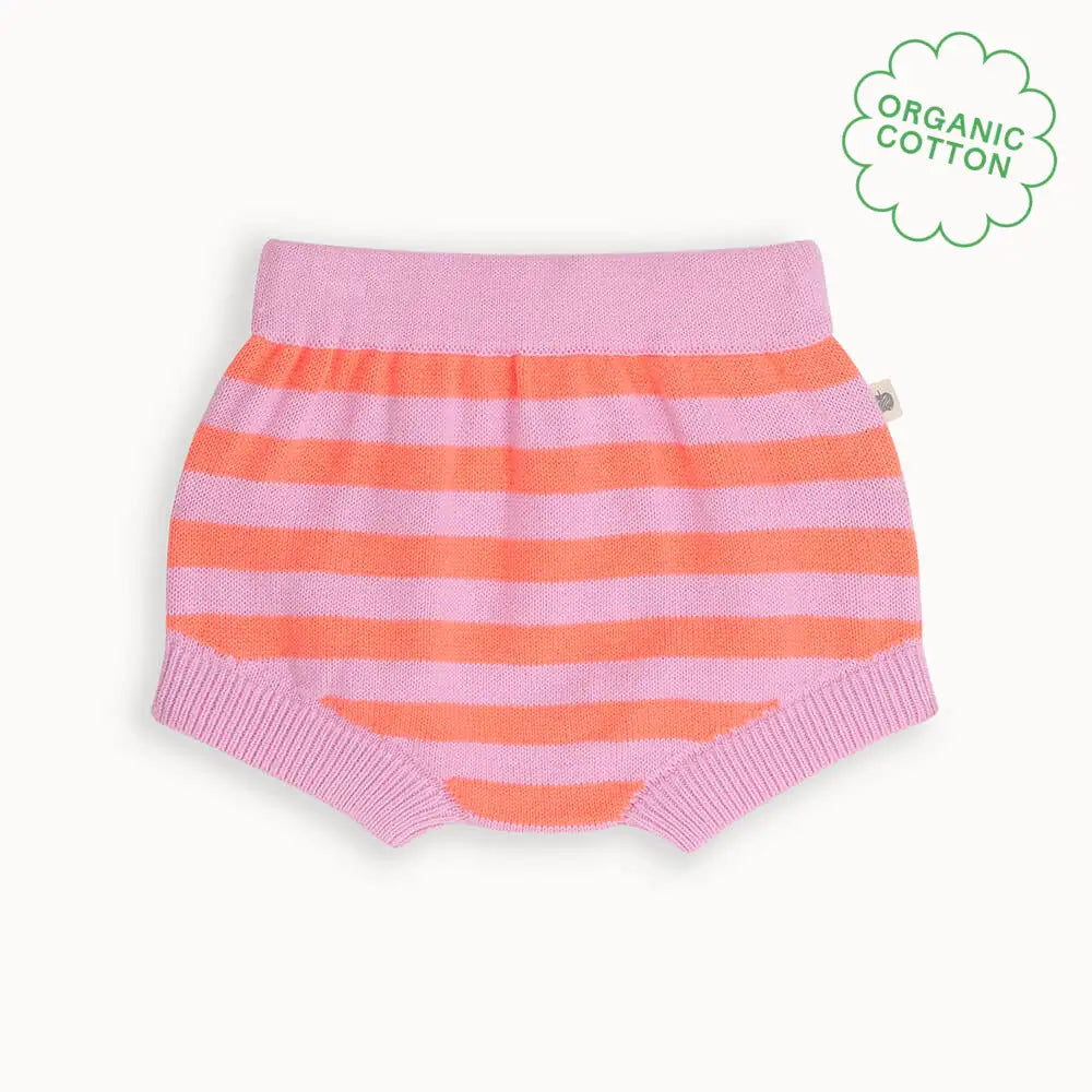 Fin - Pink Stripe Knitted Bloomer - The bonniemob 