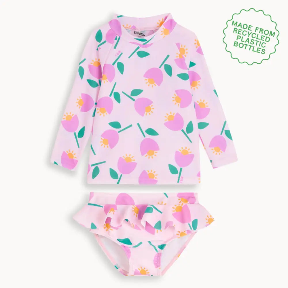 Rocco Set - Pink Tulip Baby & Kids Rash Top & Pant Set SWIMWEAR